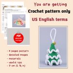 Crochet Christmas tree ornaments amigurumi pattern, Crochet pattern amigurumi Christmas ornaments, Easy Crochet Christmas tree keychain - Image 2