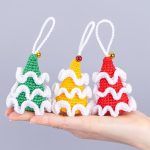 Crochet Christmas tree ornaments amigurumi pattern, Crochet pattern amigurumi Christmas ornaments, Easy Crochet Christmas tree keychain - Image 4