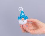 Crochet pattern Christmas gnome ornaments with snowflake, Crochet gnome decor amigurumi pattern, Easy crochet pattern, Crochet ornament - Image 15