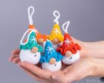 Crochet pattern Christmas gnome ornaments with snowflake, Crochet gnome decor amigurumi pattern, Easy crochet pattern, Crochet ornament - Image 9