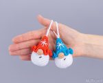 Crochet pattern Christmas gnome ornaments with snowflake, Crochet gnome decor amigurumi pattern, Easy crochet pattern, Crochet ornament - Image 19
