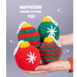 Crochet pattern Christmas ornaments, Crochet Christmas decorations amigurumi pattern, Easy Crochet pattern, Crochet plush pattern