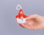 Crochet pattern Christmas gnome ornaments with snowflake, Crochet gnome decor amigurumi pattern, Easy crochet pattern, Crochet ornament - Image 17