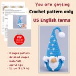 Crochet patterns Gnome with snowflakes & Christmas tree, Christmas gnome amigurumi pattern, Crochet pattern Christmas decor - Image 2