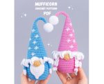 Crochet patterns Gnome with snowflakes & Christmas tree, Christmas gnome amigurumi pattern, Crochet pattern Christmas decor