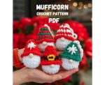 Crochet pattern Plush Christmas gnome ornaments, Crochet plush gnome decor amigurumi pattern, Christmas ornaments easy crochet pattern