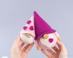 Crochet patterns Gnomes with hearts Amigurumi Pattern (PDF), Crochet alentine gnomes pattern, Crochet gnome pattern, Crochet keychain - Image 17