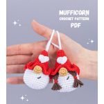 Crochet Pattern Valentine Gnomes Keychain PDF – Amigurumi Gnome Couple with crochet hearts