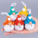 Crochet Pattern Valentine Gnome Keychain – Amigurumi with Heart, Easy Decor, Car Hanger PDF - Image 3