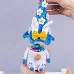 Crochet patterns bundle: Easter bunny gnome candy keeper & crochet egg with flowers, Crochet bunny gnome amigurumi pattern - Image 6