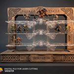 Laser Cut Miniature Display Stand SVG | RPG Figure Holder