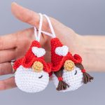 Crochet Pattern Valentine Gnomes Keychain PDF – Amigurumi Gnome Couple with crochet hearts - Image 8