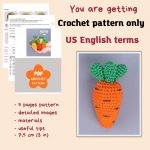 Crochet patterns carrot, Crochet Easter amigurumi pattern, Easter amigurumi carrot pattern - Image 2