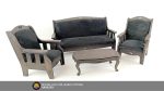 1:6 Scale Dollhouse Furniture Set SVG | Laser Cut Plywood Living Room Files