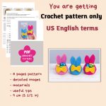 Crochet patterns Bunny ears Easter basket, Crochet amigurumi bunny pattern, Easter bunny decor PDF - Image 2