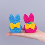 Crochet patterns Bunny ears Easter basket, Crochet amigurumi bunny pattern, Easter bunny decor PDF - Image 3
