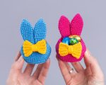 Crochet patterns Bunny ears Easter basket, Crochet amigurumi bunny pattern, Easter bunny decor PDF - Image 7