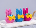 Crochet patterns Bunny ears Easter basket, Crochet amigurumi bunny pattern, Easter bunny decor PDF - Image 12