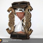 Dragon Hourglass SVG | Celtic Laser Cut Sand Timer Pattern (Digital Download)