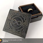 Wedding Ring Box 00277: Laser Cut Files (SVG, PDF, CDR)