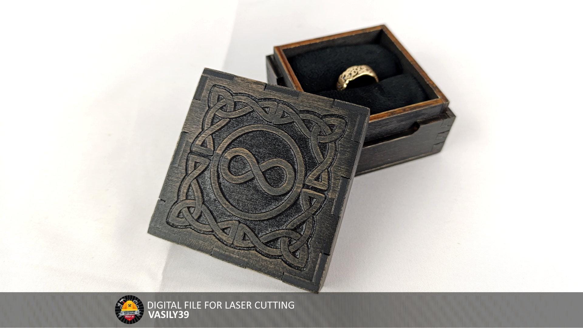 il_fullxfull.7752774942_np25.jpg Wedding Ring Box 00277: Laser Cut Files (SVG, PDF, CDR) - Image 1