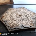Coaster set 00224. Laser cut files SVG, PDF, CDR Digital product