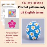 Crochet patterns bundle: Easter bunny gnome candy keeper & crochet egg with flowers, Crochet bunny gnome amigurumi pattern - Image 2