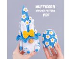 Crochet patterns bundle: Easter bunny gnome candy keeper & crochet egg with flowers, Crochet bunny gnome amigurumi pattern