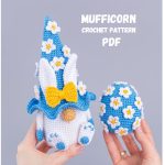 Crochet patterns bundle: Easter bunny gnome candy keeper & crochet egg with flowers, Crochet bunny gnome amigurumi pattern