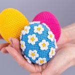 Easter Crochet pattern egg with crochet flowers, Crochet Easter ornament amigurumi pattern, Crochet Easter decorations, Crochet egg - Image 10