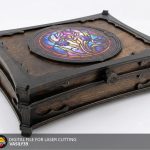 Laser Cut Wooden Box Plan, Stained Glass Iris Jewelry Box (Digital File)
