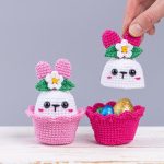 Crochet pattern Easter bunny Egg cozy, Crochet animals Amigurumi pattern, Amigurumi bunny candy keeper easy crochet patterns, Easter crochet - Image 9