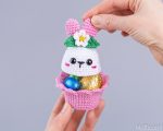 Crochet pattern Easter bunny Egg cozy, Crochet animals Amigurumi pattern, Amigurumi bunny candy keeper easy crochet patterns, Easter crochet - Image 10