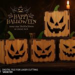Halloween Pumpkin Laser Cut Files, Scary Jack-o-Lantern Decor (Digital Download)