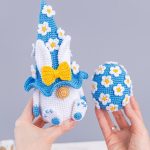 Crochet patterns bundle: Easter bunny gnome candy keeper & crochet egg with flowers, Crochet bunny gnome amigurumi pattern - Image 10