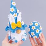 Crochet patterns bundle: Easter bunny gnome candy keeper & crochet egg with flowers, Crochet bunny gnome amigurumi pattern - Image 11
