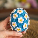 Easter Crochet pattern egg with crochet flowers, Crochet Easter ornament amigurumi pattern, Crochet Easter decorations, Crochet egg - Image 5
