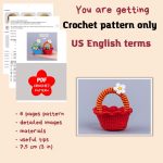 Tiny Crochet Easter Basket Pattern – Mini Treat Basket, Easy Beginner PDF - Image 2