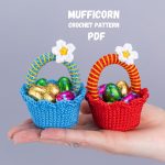 Tiny Crochet Easter Basket Pattern – Mini Treat Basket, Easy Beginner PDF