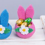 Crochet patterns Bunny ears Easter basket, Crochet amigurumi flower bunny candy keeper pattern, Easter bunny decor PDF - Image 8