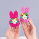 Crochet patterns Bunny ears Easter basket, Crochet amigurumi flower bunny candy keeper pattern, Easter bunny decor PDF - Image 11