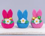 Crochet patterns Bunny ears Easter basket, Crochet amigurumi flower bunny candy keeper pattern, Easter bunny decor PDF - Image 3