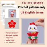 Crochet pattern Easter egg cozy, Crochet chicken candy keeper Amigurumi pattern, Easy crochet animal PDF pattern - Image 2