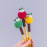 Crochet Apple Pencil Topper Pattern PDF | Back to School Gift | Teacher Gift Idea | Amigurumi Apple Pencil Topper | Easy Crochet Pattern - Image 4