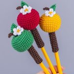 Crochet Apple Pencil Topper Pattern PDF | Back to School Gift | Teacher Gift Idea | Amigurumi Apple Pencil Topper | Easy Crochet Pattern - Image 10