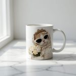 Cute Cat Mug with Sunglasses, Funny Cat Coffee Mug, Aesthetic Cat Lover Gift, Vintage Scarf Cat Cup, Cute Animal Mug Gift for Her - Image 6