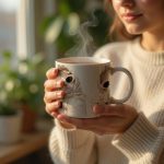 Cute Cat Mug with Sunglasses, Funny Cat Coffee Mug, Aesthetic Cat Lover Gift, Vintage Scarf Cat Cup, Cute Animal Mug Gift for Her - Image 3