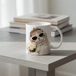 Cute Cat Mug with Sunglasses, Funny Cat Coffee Mug, Aesthetic Cat Lover Gift, Vintage Scarf Cat Cup, Cute Animal Mug Gift for Her - Image 5