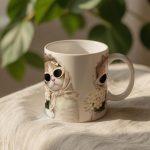 Cute Cat Mug with Sunglasses, Funny Cat Coffee Mug, Aesthetic Cat Lover Gift, Vintage Scarf Cat Cup, Cute Animal Mug Gift for Her - Image 4
