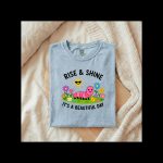 Rise & Shine It’s a Beautiful Day Shirt, Cute Caterpillar Graphic Tee, Funny Aesthetic T-Shirt, Gift for Her, Happy Positive Vibes Shirt - Image 7